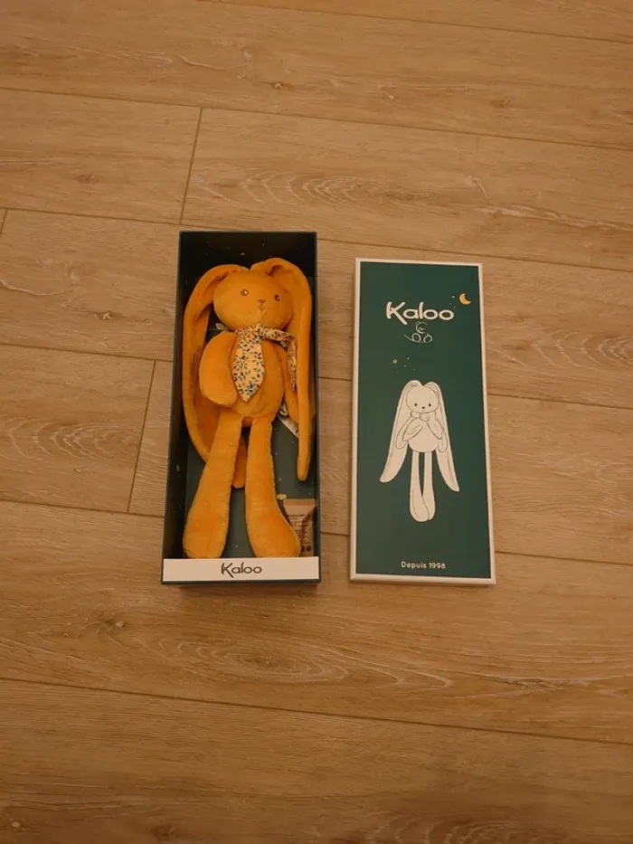Doudou Lapin pantin lapinou medium ocre