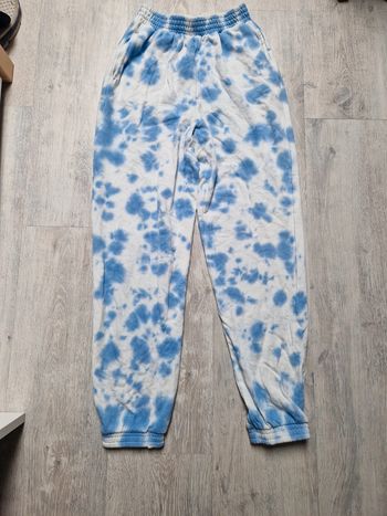 Bas de jogging Pimkie tie and dye bleu et blanc XS