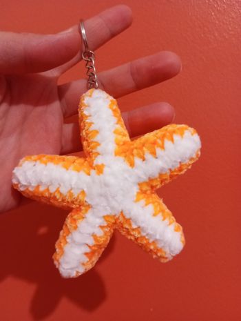 Porte-clés étoile de mer au crochet