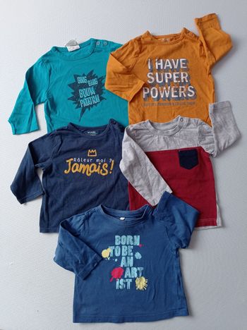 Lot 5 t-shirts 6 mois