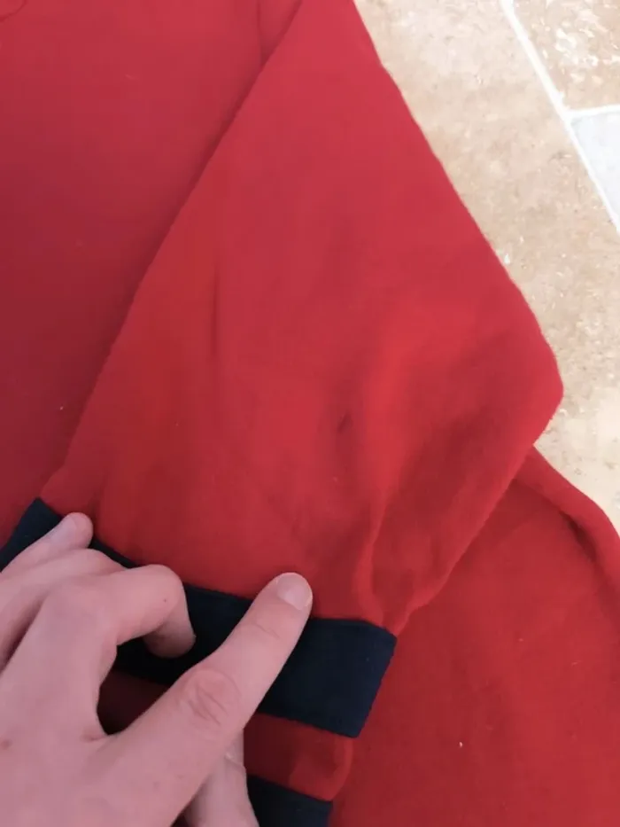 Sweat capuche rouge et marine Homme M Nautica - photo numéro 9