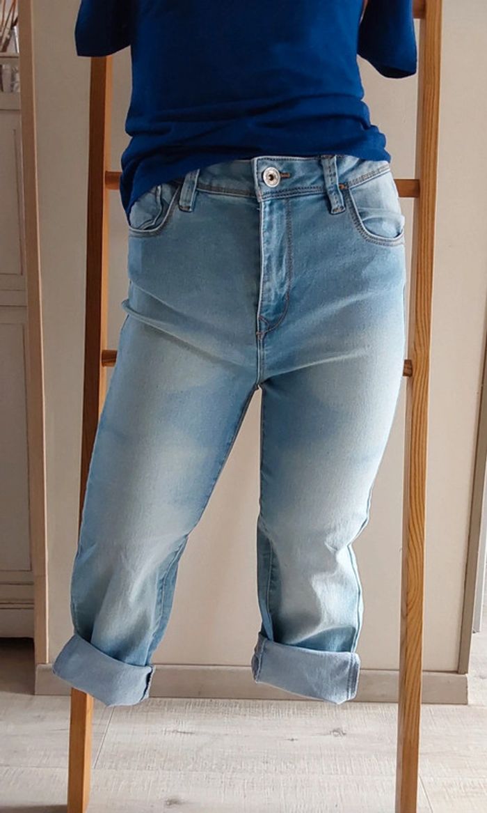 Jean moderne boyfriend bleu clair T 38 - photo numéro 4