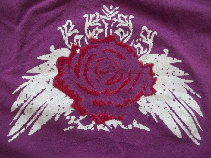 Débardeur violet Rose rouge Tex 9/10 ans - photo numéro 2
