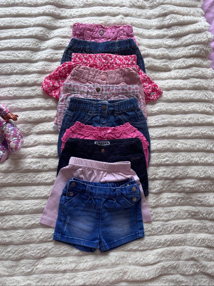 Lot 10 shorts 6 mois
