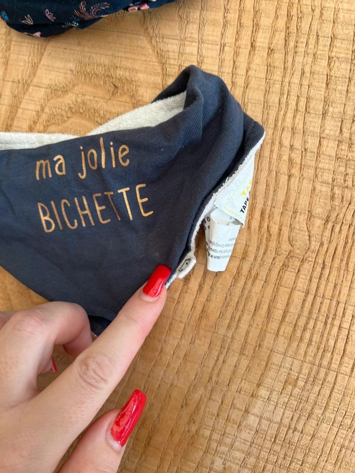 Ensemble lot tape à l’œil bavoir foulard triangle bandeau neuf 3-9 mois - photo numéro 2