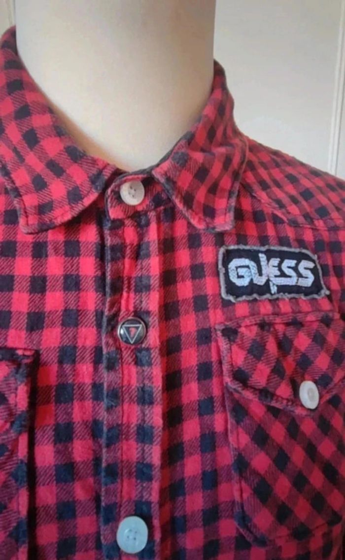 chemise Guess à carreaux tartan manches longues fille ado 12 ans - photo numéro 16