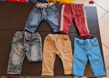 Lot 5 pantalons 9mois