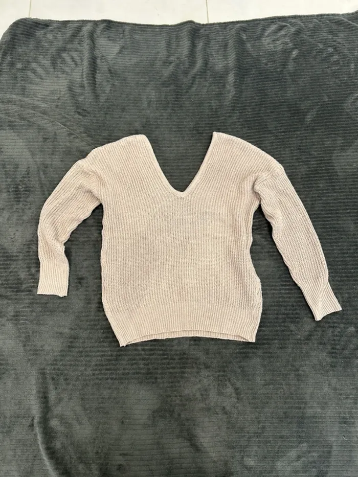 Pull femme col V