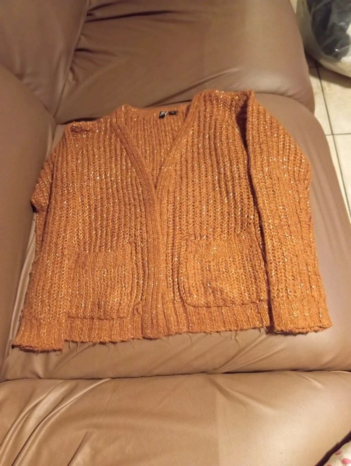 Gilet manche longue rouille Girls 116 sans bouton