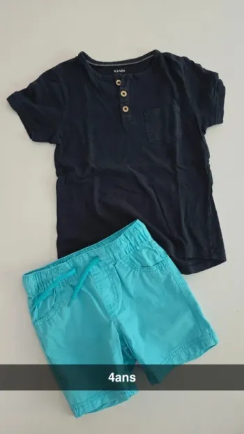 Ensemble short turquoise