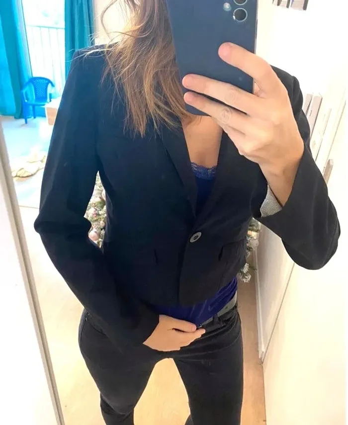 Veste blazer noir taille 38 la City by jcl ceremonie