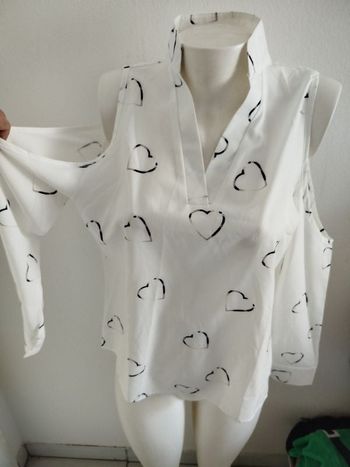 #kytieLfemme. Tunique blouse épaules dénudées taille L