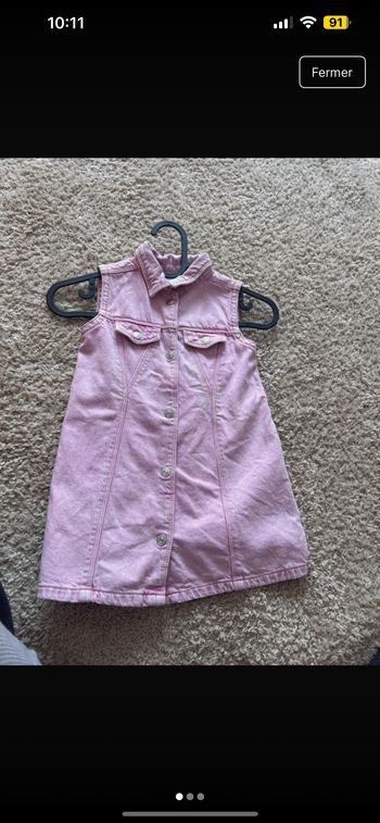 Robe Zara rose pale 2-3 ans