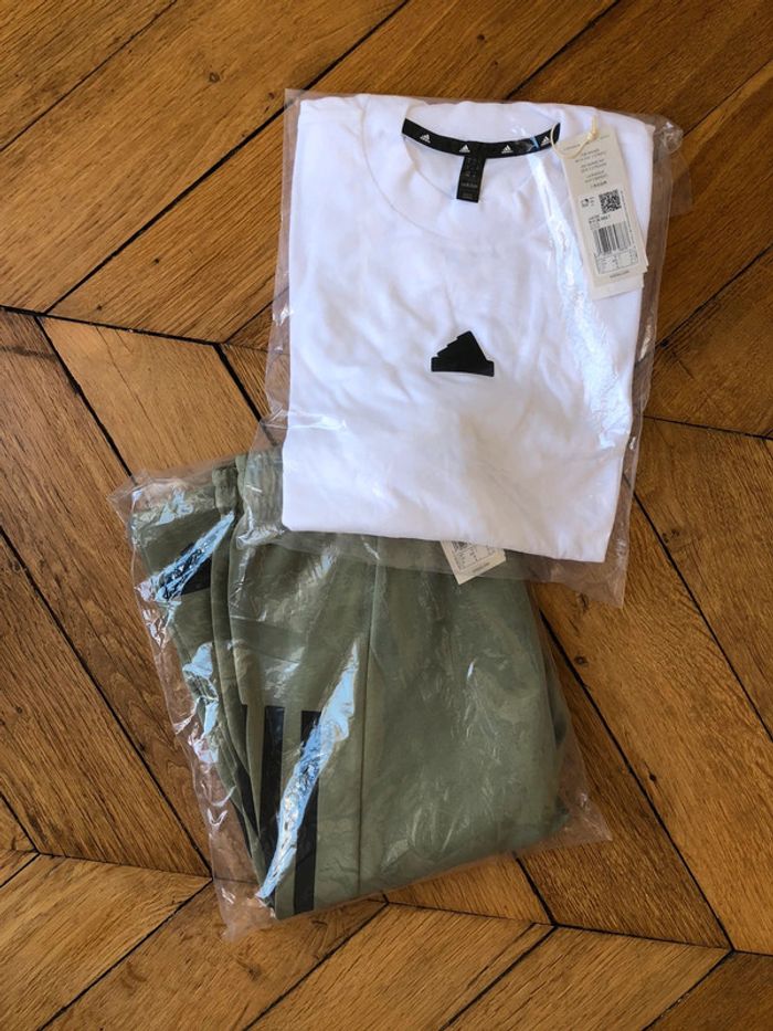 Pantalon Survêtement + tee shirt adidas Insep neuf - photo numéro 3