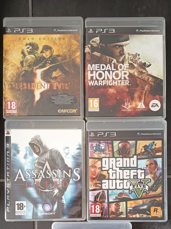 Lot de 4 jeux ps3