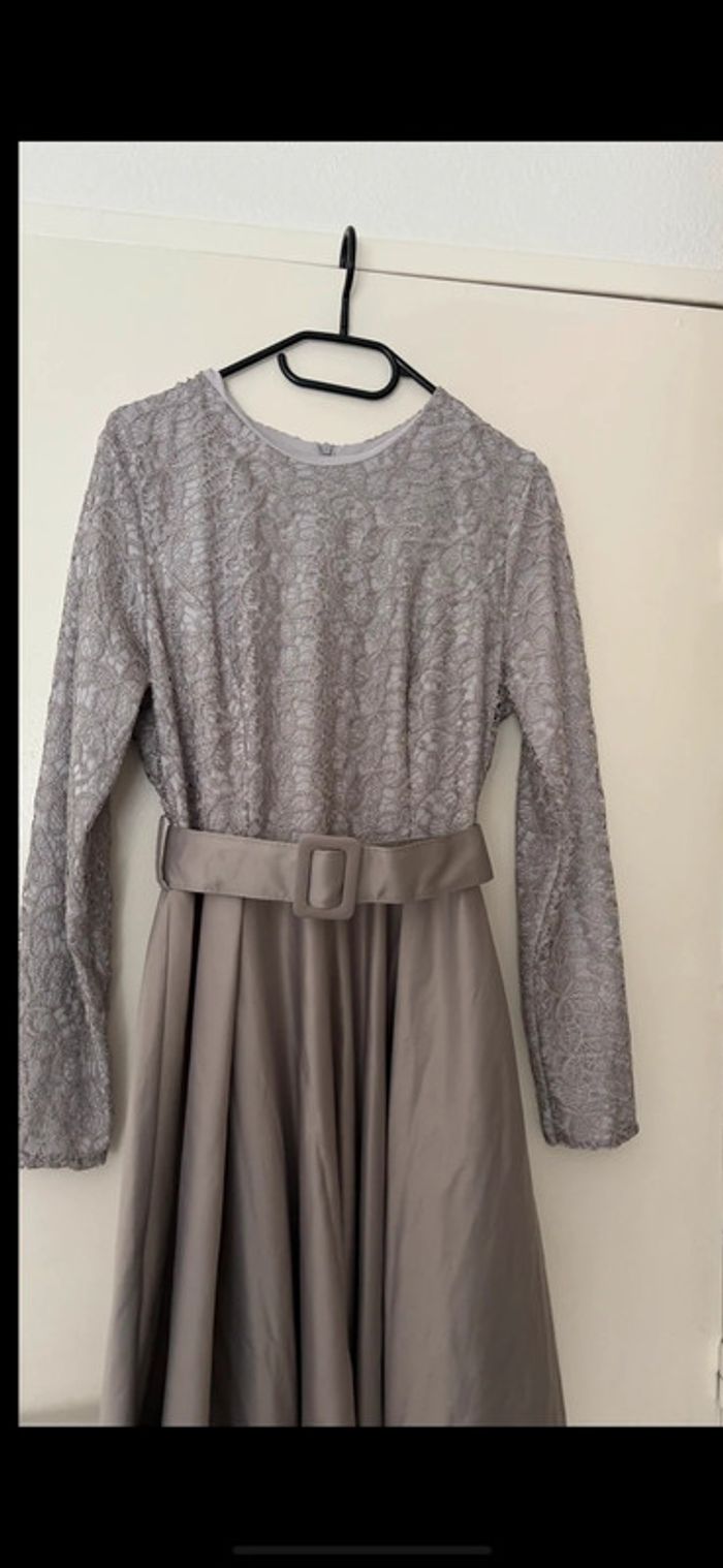 Robe de soirée grise taille unique femme - photo numéro 2