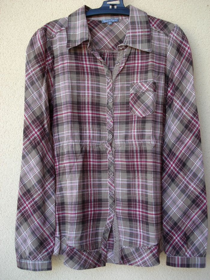 Chemise à carreaux Grain de Malice - Taille 38