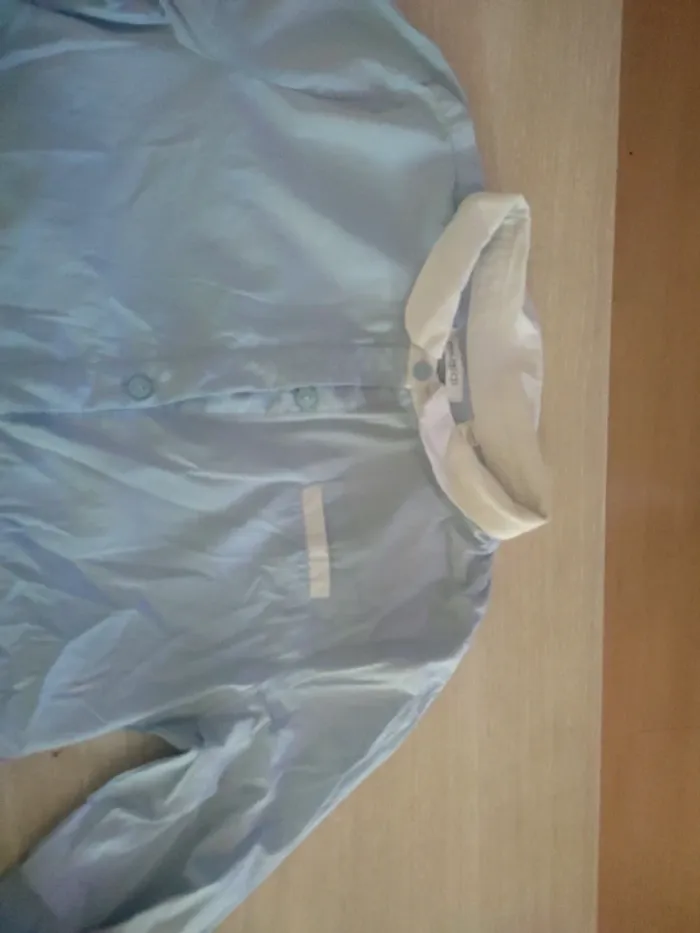 Chemise blanche et bleu Okaïdi 10 ans - photo numéro 2