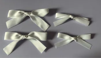 Lot de 4 barette noeud blanche