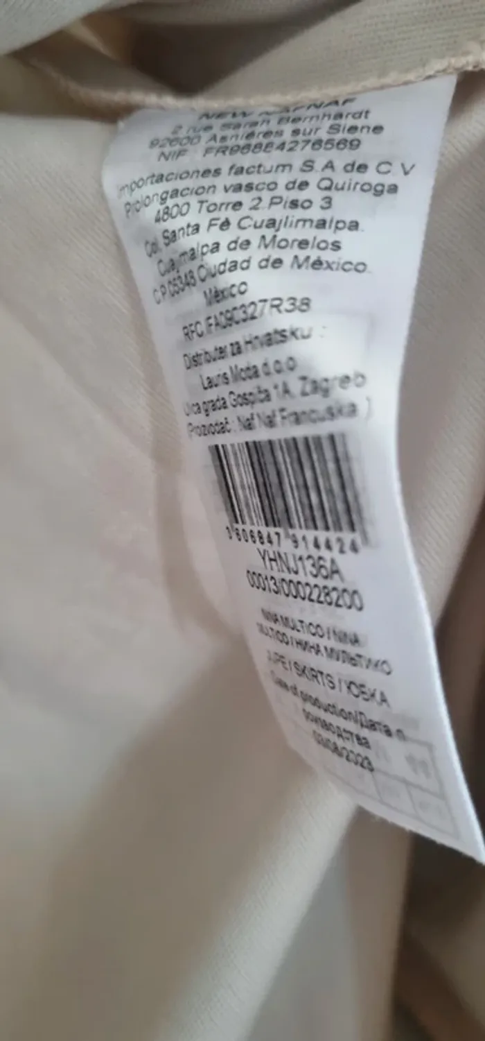 Jupe midi lurex dorée imprimé fleuri naf naf neuve 38 - photo numéro 6