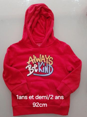 Pull à capuche garçon 1a et demi/2A