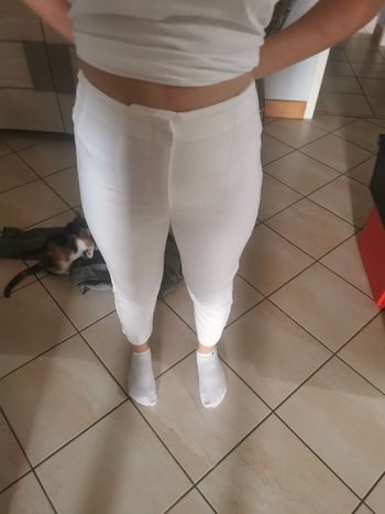 Pantalon ajusté blanc