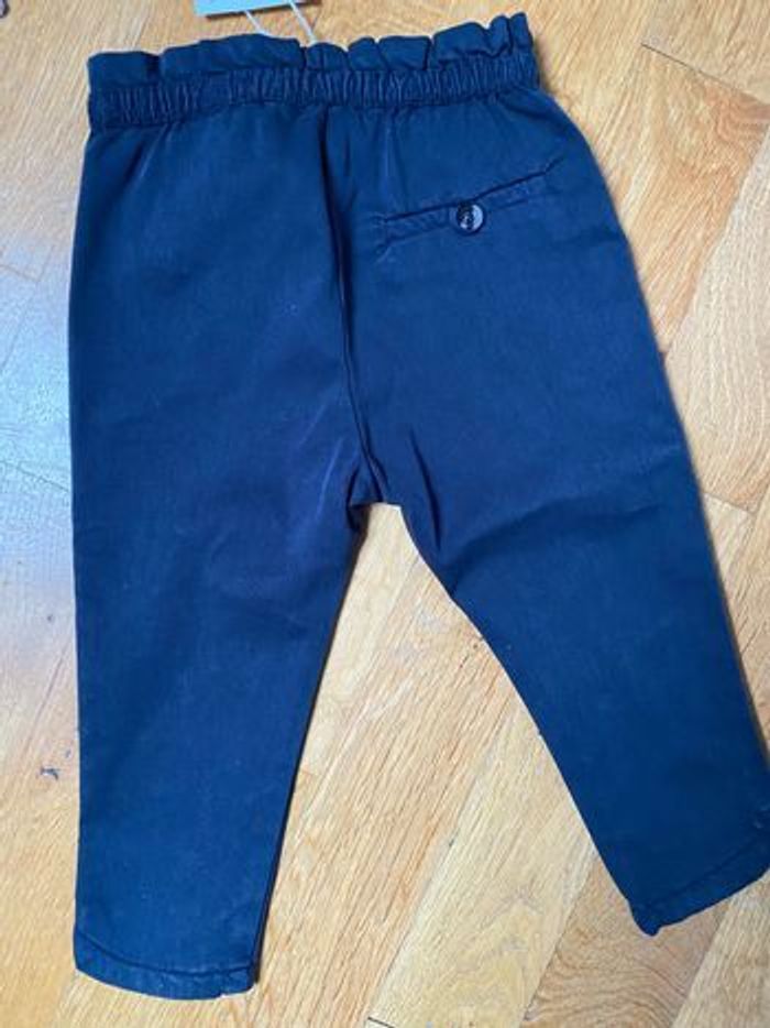 Pantalon bleu marine zara baby fille 12/18 mois 86cm 12-18 mois - photo numéro 5