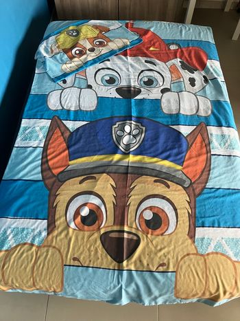Housse de couette + taie d’oreiller pat patrouille 