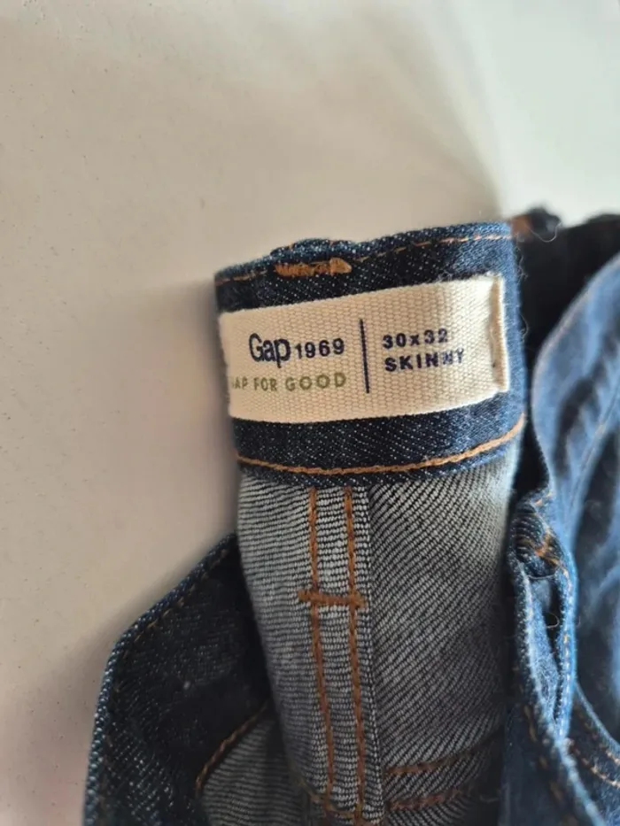 Jeans GAP Skinny 30 x 32 bleu foncé uni 
#mygigihomme pantalon homme - photo numéro 6