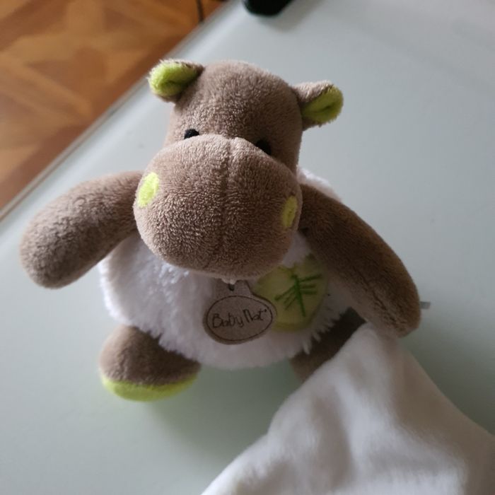 Doudou mouchoir Hippopotame Baby Nat - photo numéro 2