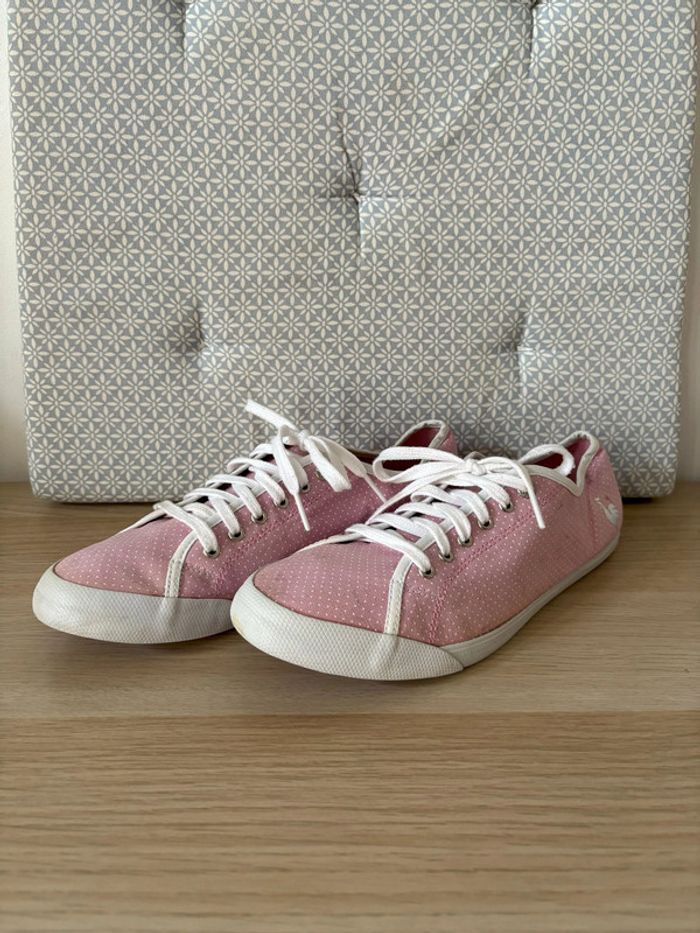 Paire de Baskets Tissu Rose "Le Coq Sportif" Taille 39