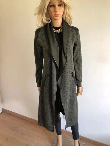 Veste longue kaki et noire neuve taille unique