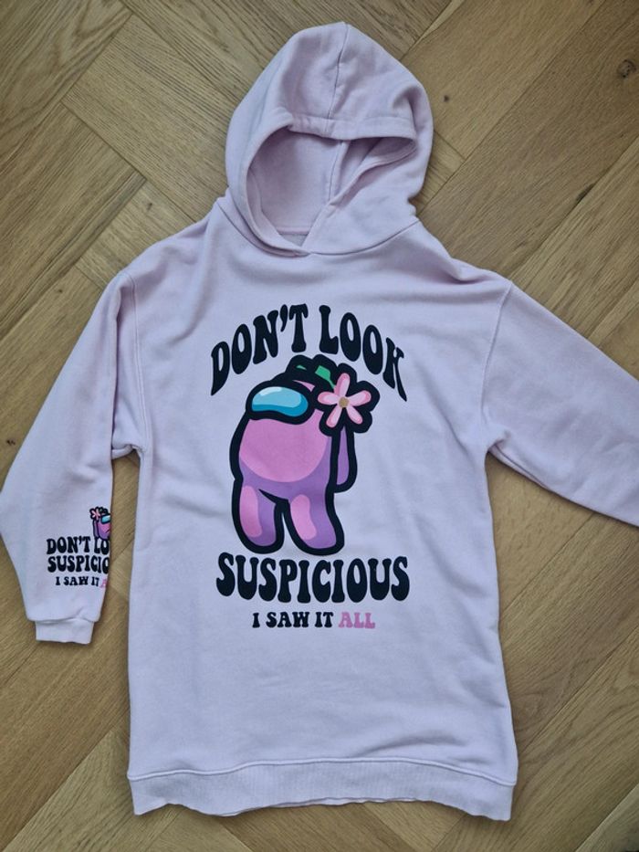 Robe à capuche fille rose Among us 13 / 14 ans Zara