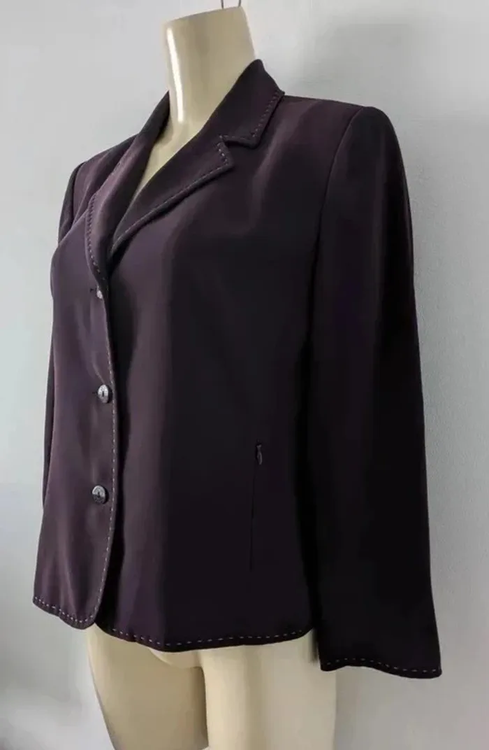 Veste blazer violet - 123 - taille 38 - photo numéro 2