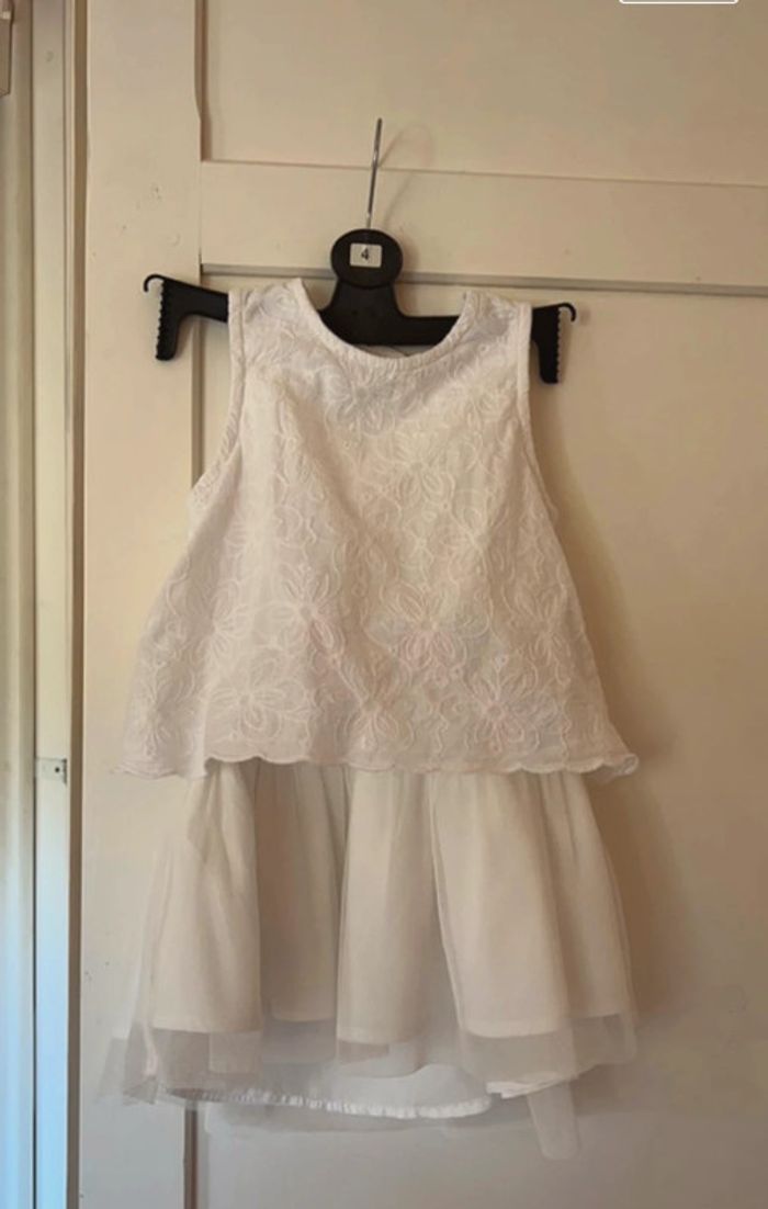 Robe fille blanche 18 mois cérémonie dentelle kiabi