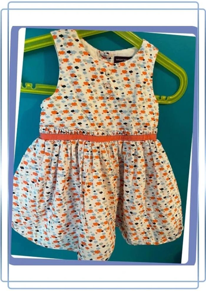 Belle robe doublée bébé fille 6 mois Sergent major