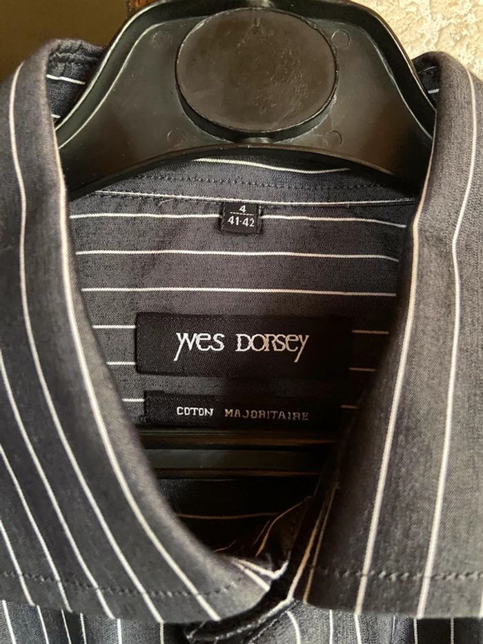 Chemise noire à rayures Yves Dorsey - photo numéro 2