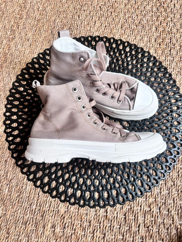 Bottines toiles beige - photo numéro 3