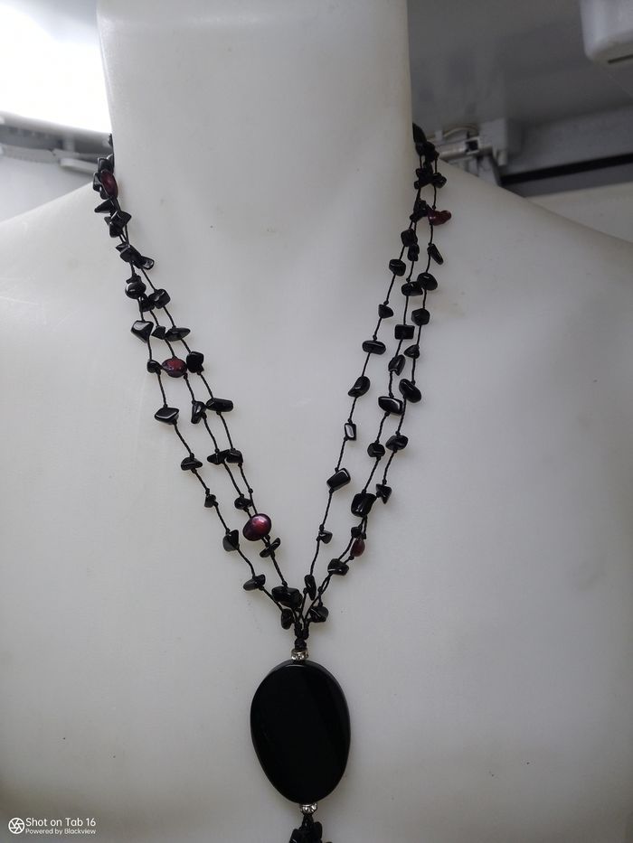 Superbe collier ce soir élégant et chic un onyx - photo numéro 2