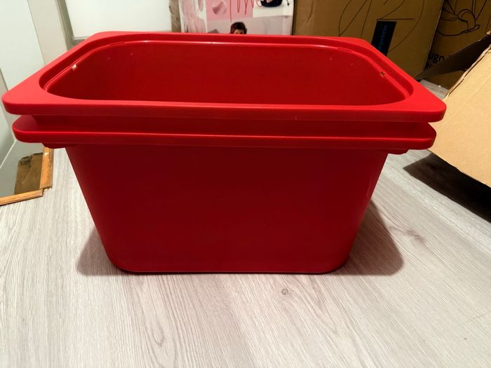 2 Bacs rouge IKEA trofast 42x30x23 - photo numéro 3