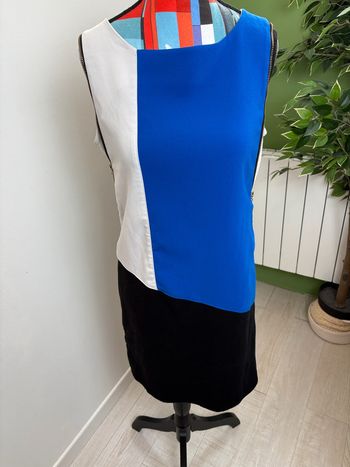 Robe Morgan | Blanc, bleu et noir | Taille 36