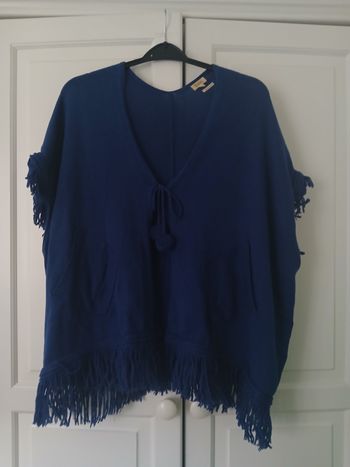Gilet sans manches oversize Cachemire bleu roi 36/S - Yerse