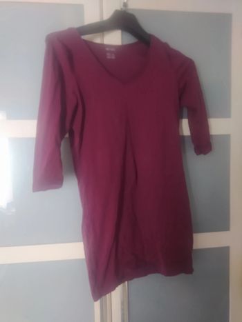 Tee shirt long bordeaux