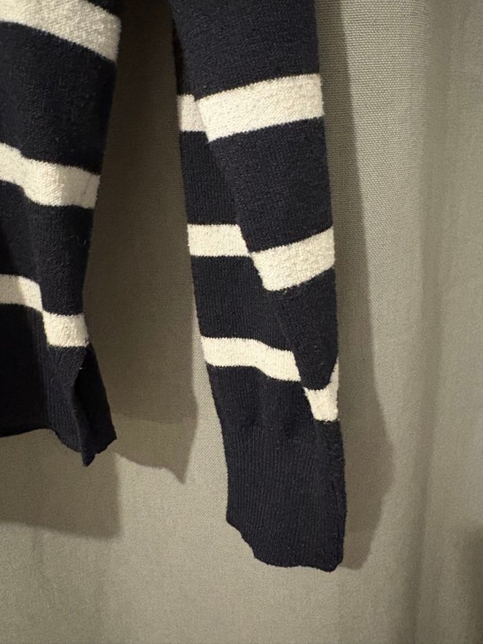 pull marinière col v - photo numéro 2