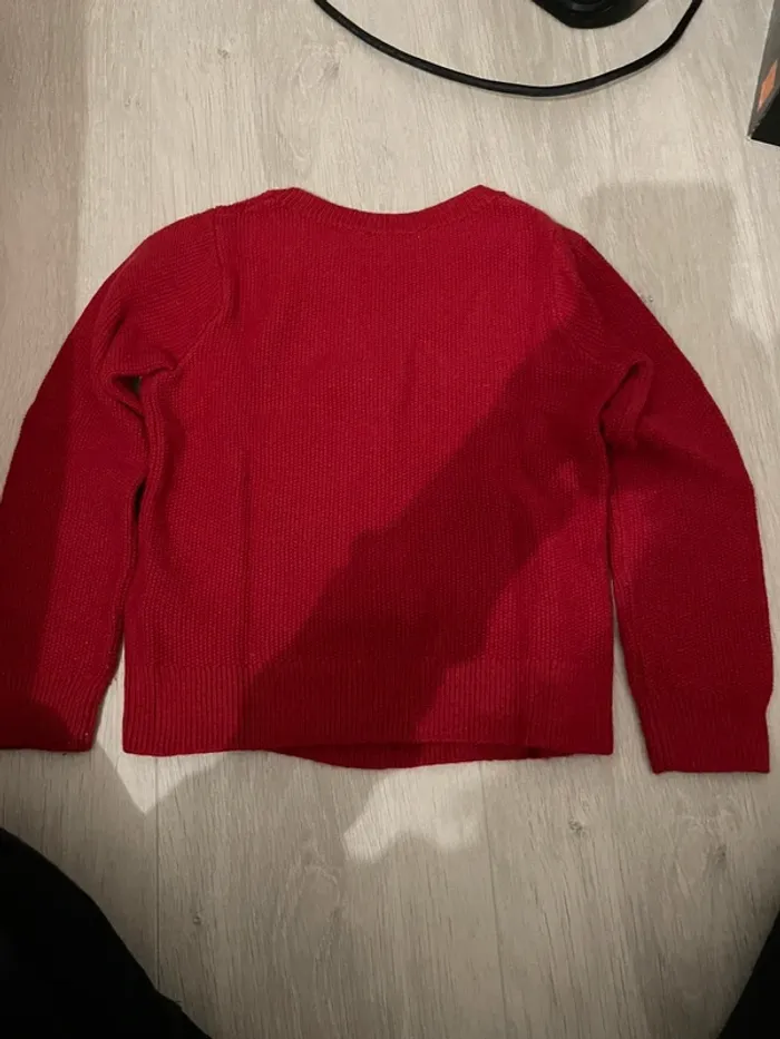 Pull rouge avec  noeud Jacadi - photo numéro 3