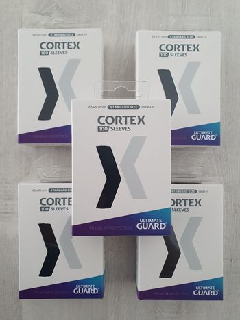 Lot de 5 paquets de 100 sleeves Ultimate Guard Cortex Noir
