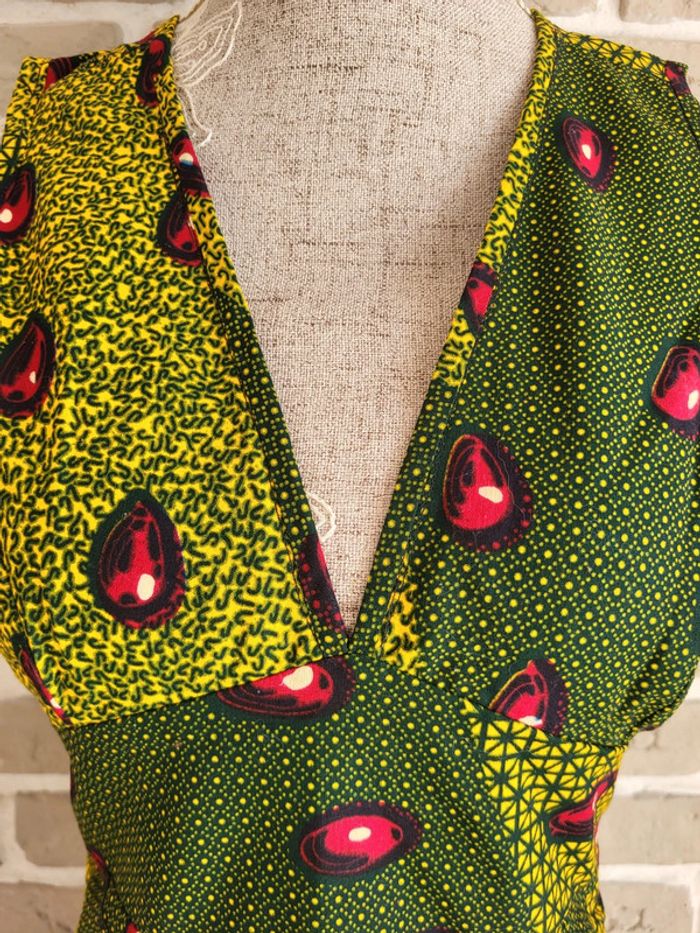 Robe wax dos nu – artisanale, fabriquée à Abidjan - photo numéro 5