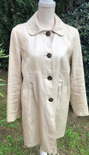 Joli trench beige satinée