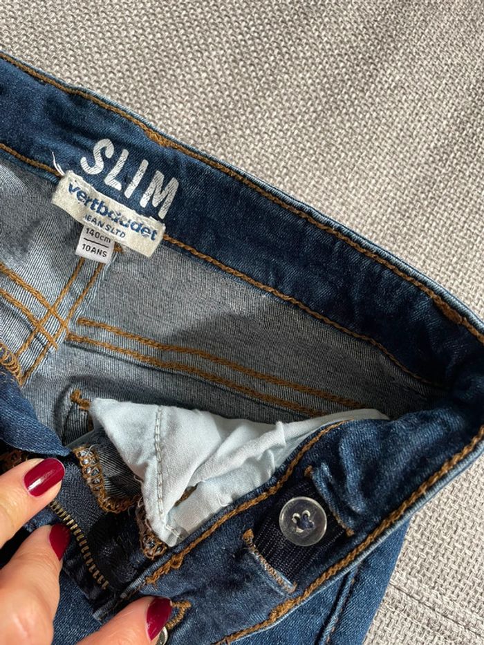 Jean Slim fille Vertbaudet 10 ans - photo numéro 4