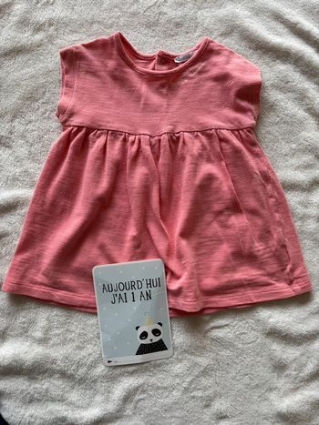 Robe corail légère 12 mois bout’chou
